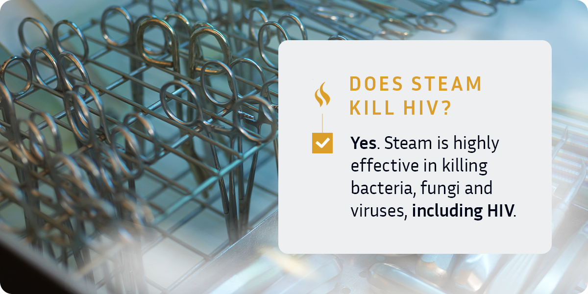 Steam kills HIV