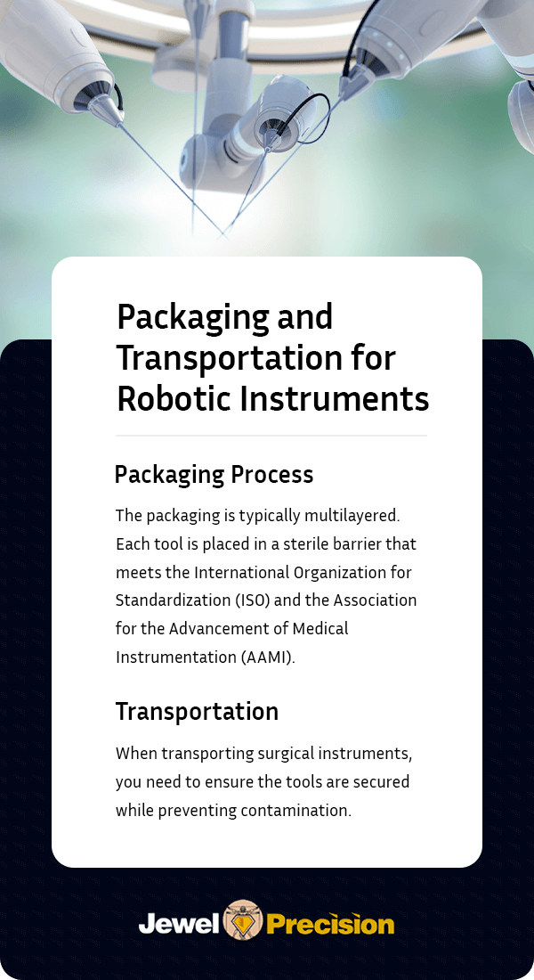 how to package and transport robotic surgical instruments